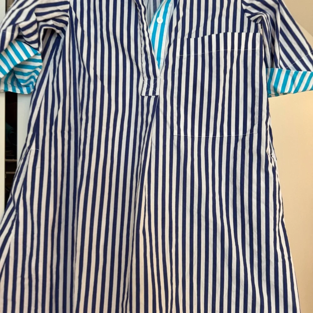 Sara Campbell Ingrid Shirtdress – Blue Stripes – Size XS – Nautical Chic – Excel - Picture 3 of 11